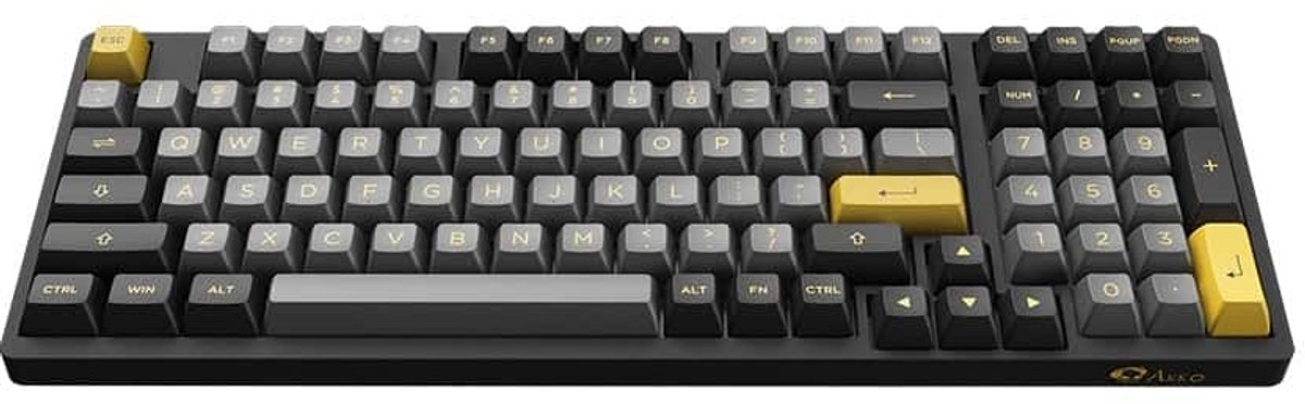 AKKO 3098B Plus Black – Gold RGB Draadloos Hotswap Mechanisch Gaming Toetsenbord