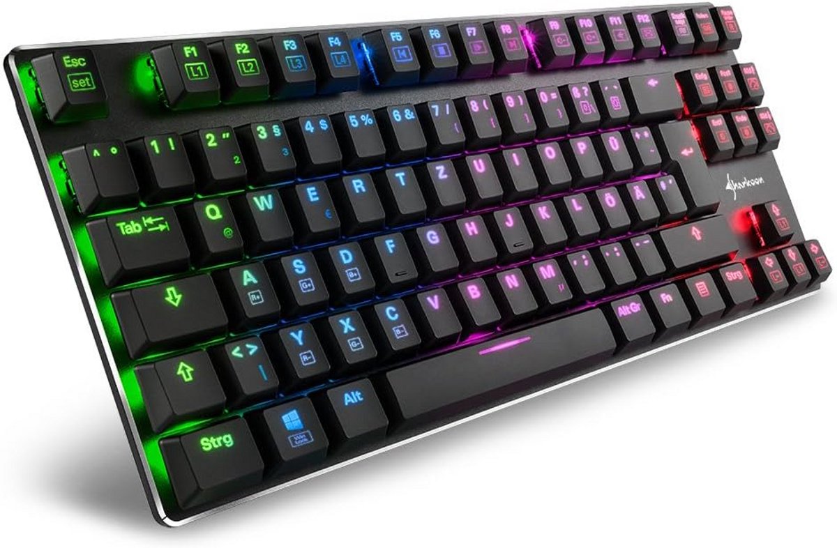 Mechanisch TKL Toetsenbord met RGB Verlichting en Platte Toetsen