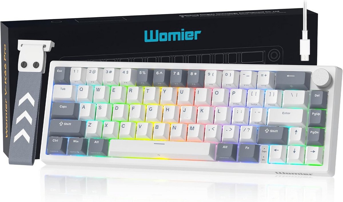 60% Percent Mechanisch Gaming Toetsenbord Hot-swappable met Lineaire Switches en PBT Keycaps