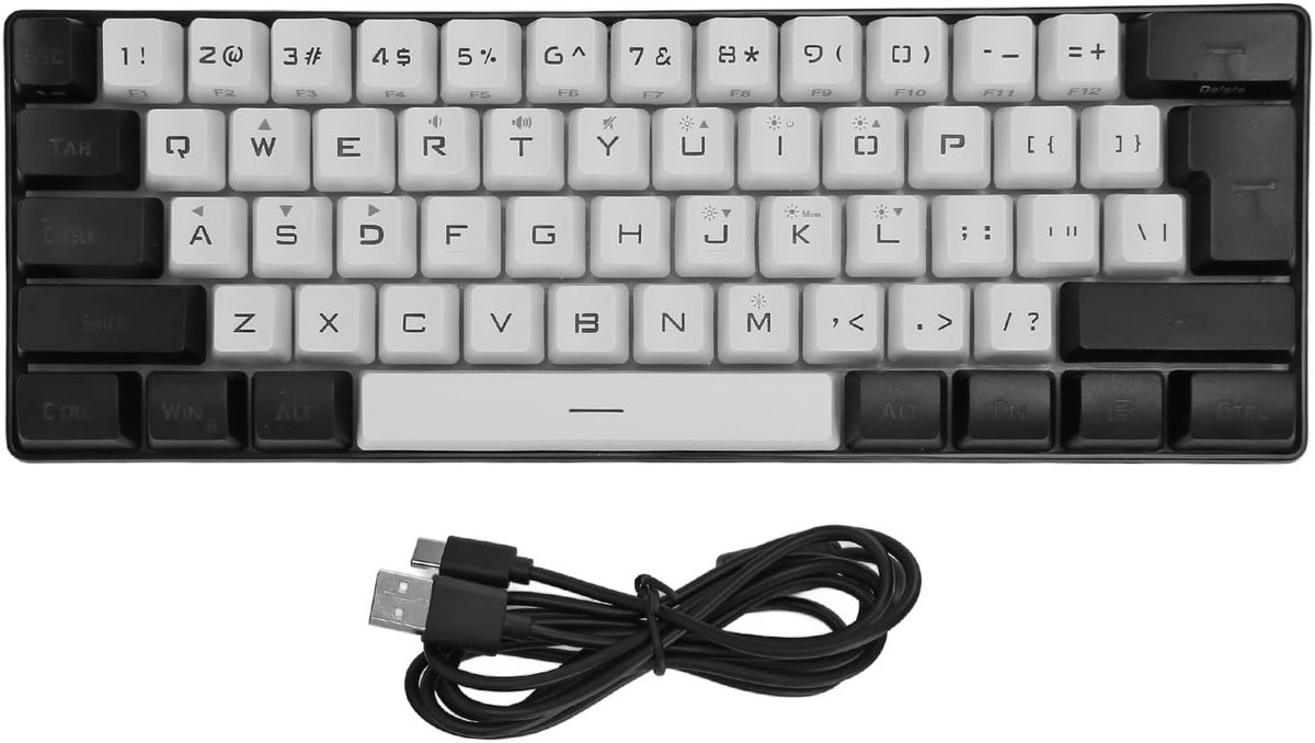 Compact 60% Mechanisch Gevoel Toetsenbord RGB Bedraad Ergonomisch Voor Gaming en Kantoor