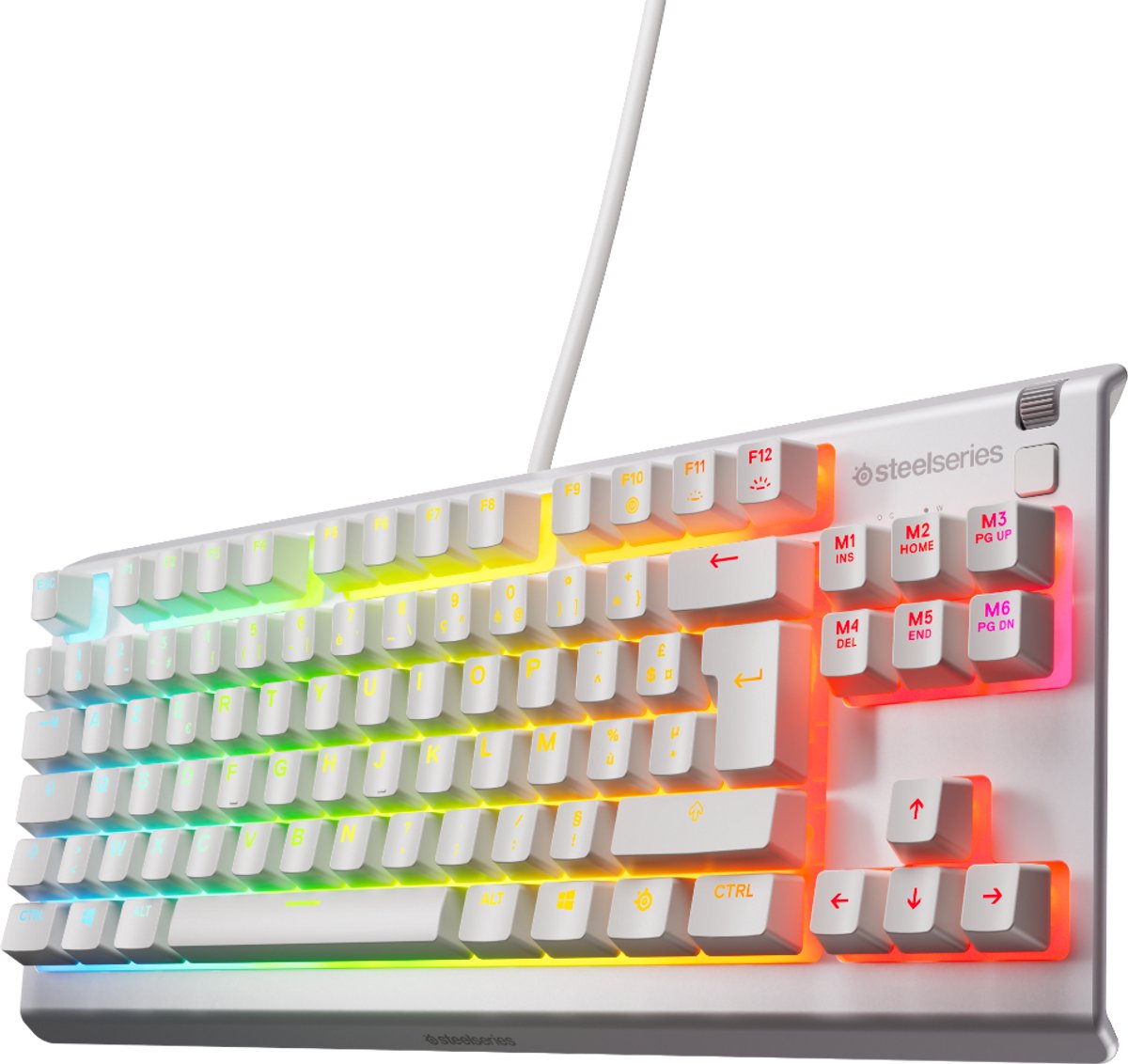 SteelSeries Apex 3 TKL - Wit - RGB Gaming Toetsenbord - FR Azerty - IP32 Waterbestendig