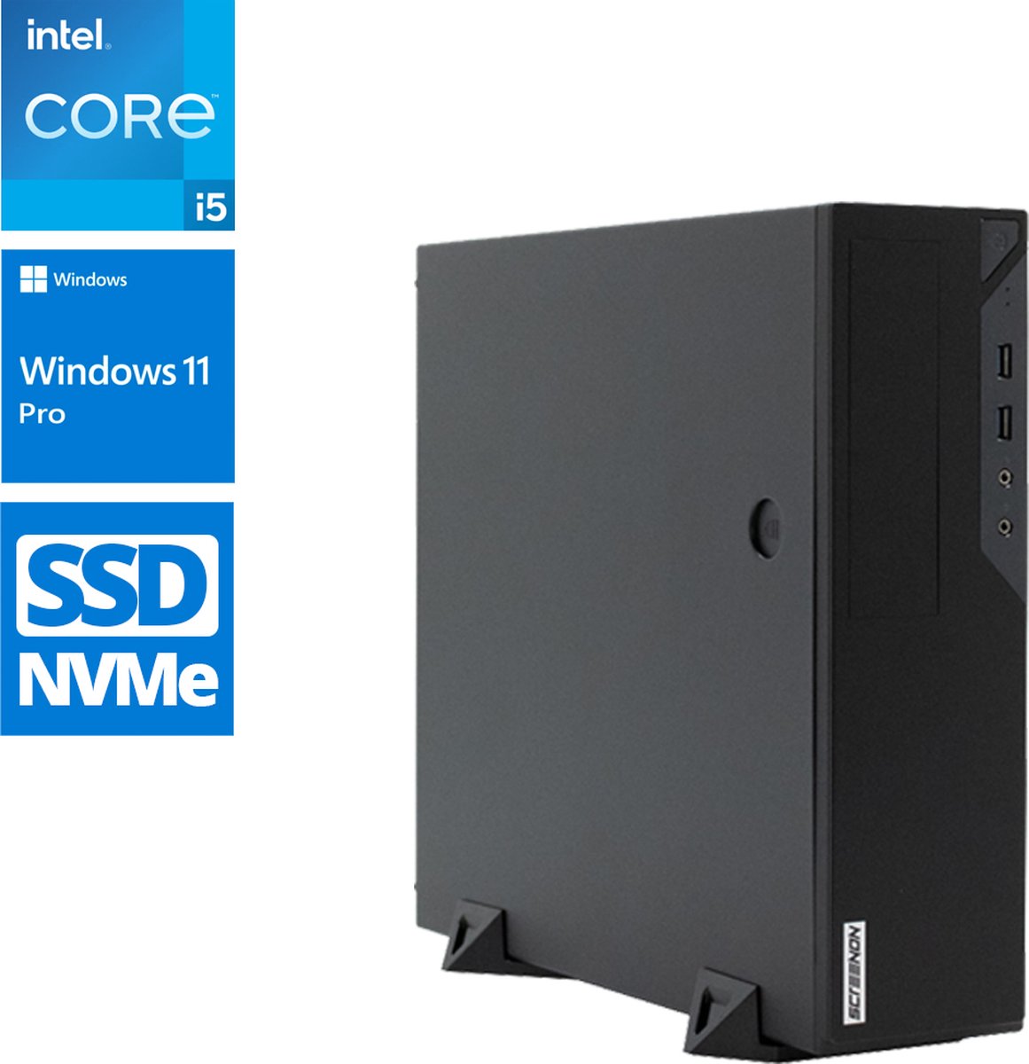 Intel Compleet PC | Intel Core i5 | 16 GB DDR4 | 1 TB SSD - NVMe | Windows 11 Pro + WiFi & Bluetooth