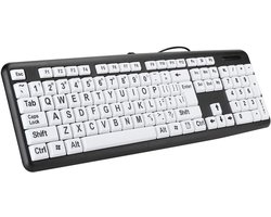 Grootletter USB Toetsenbord voor Senioren - Ergonomisch en Overzichtelijk