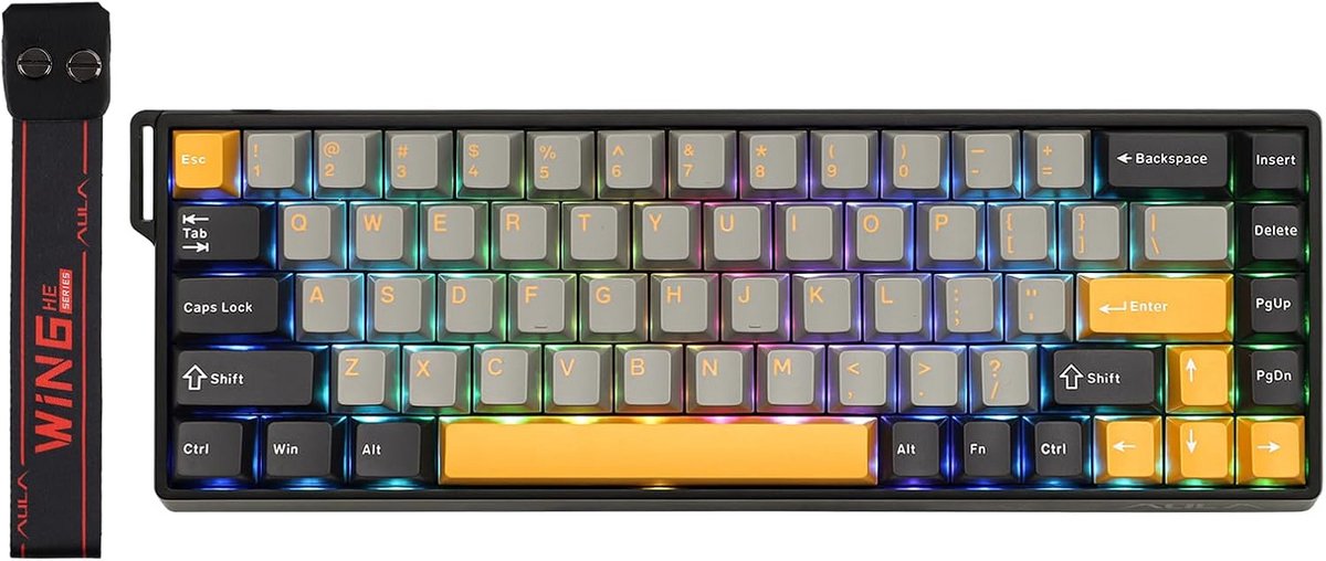 65% Compact Mechanisch Toetsenbord met Hall Effect Switches en 8000 Hz Polling Rate