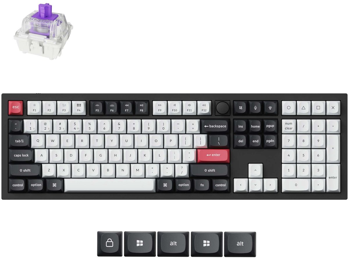 Keychron Q6 HE QMK gaming toetsenbord nebula switch zwart