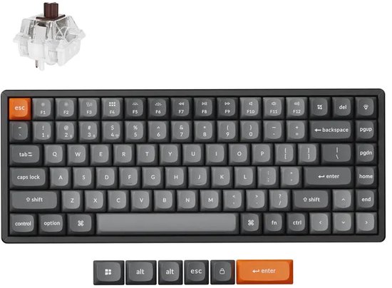 Keychron K2 Max QMK toetsenbord brown switch