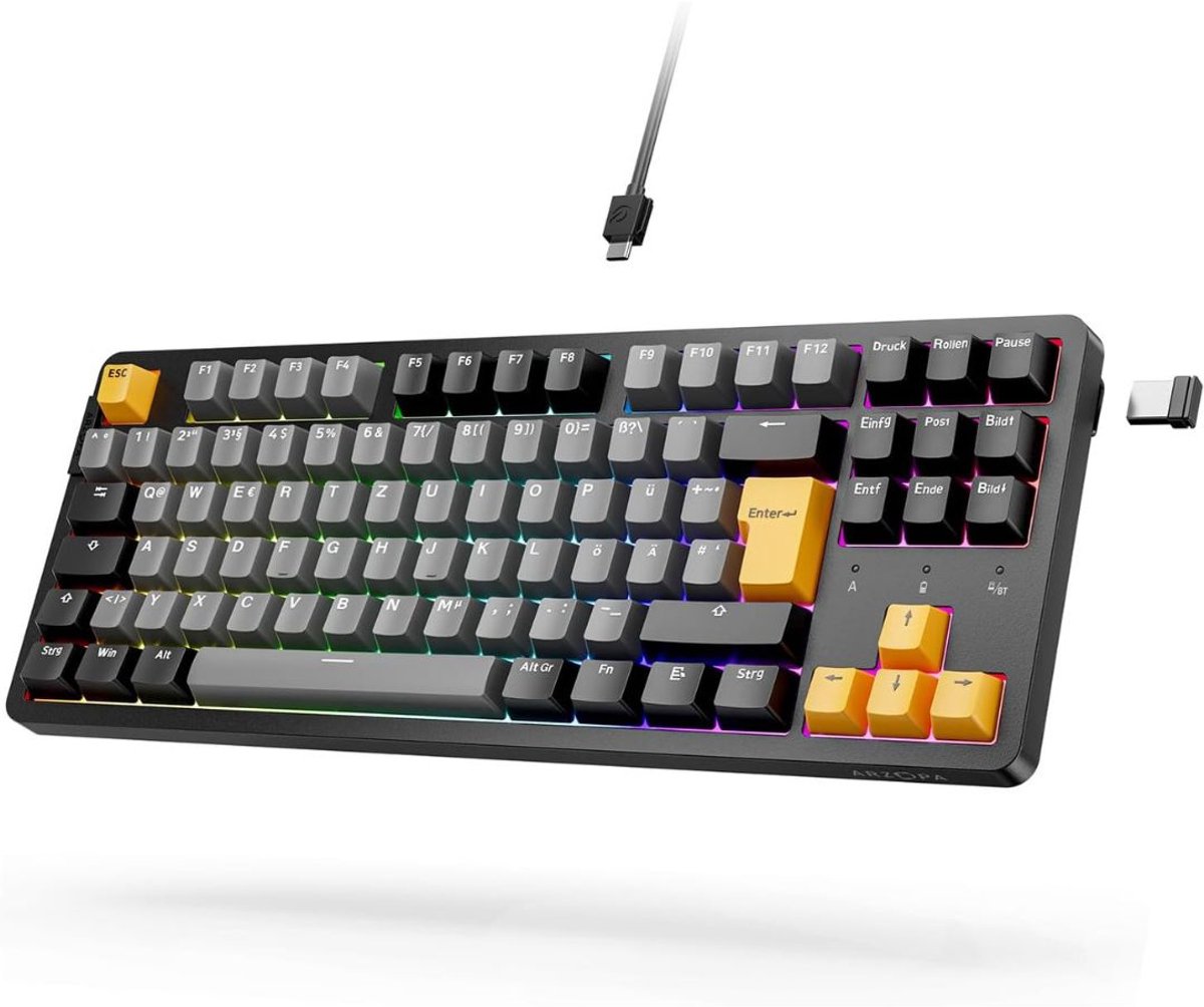 CRLYN® Mechanical Keyboard - Mechanisch Toetsenbord Gaming - Zwart en Geel