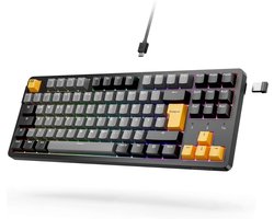 CRLYN® Mechanical Keyboard - Mechanisch Toetsenbord Gaming - Zwart en Geel