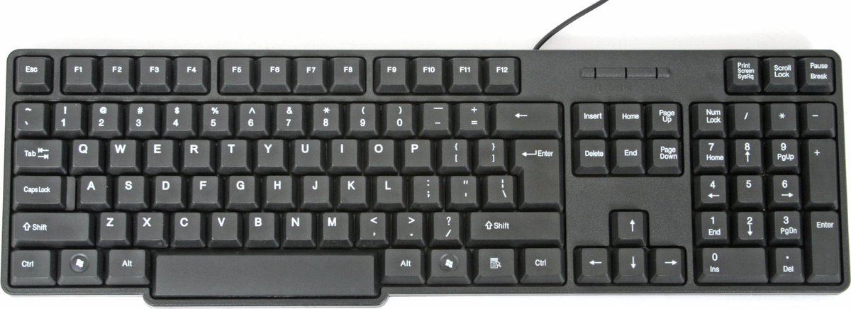 Platinet Omega OK05T USB Toetsenbord QWERTY US-Layout voor PC, laptop, tablet zwart