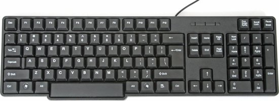 Platinet Omega OK05T USB Toetsenbord QWERTY US-Layout voor PC, laptop, tablet zwart