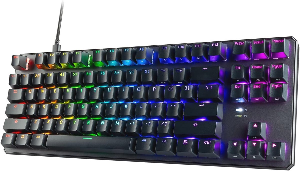 RGB Mechanisch Toetsenbord met 87-toetsen en Per-key Kleurverlichting - Wraith Rood Switch