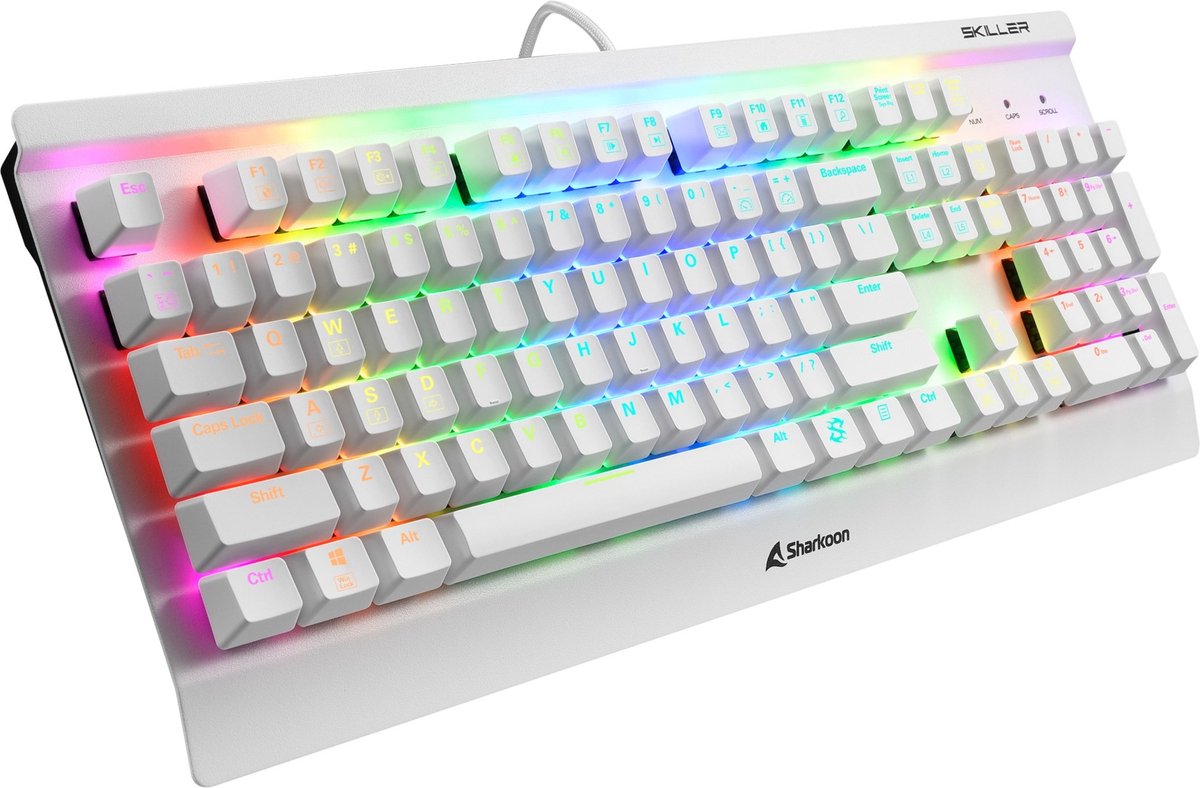Sharkoon SKILLER SGK3 toetsenbord USB QWERTY Engels Wit