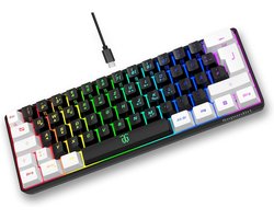Compact 60% Gaming Toetsenbord RGB Bedraad voor PC en Mac