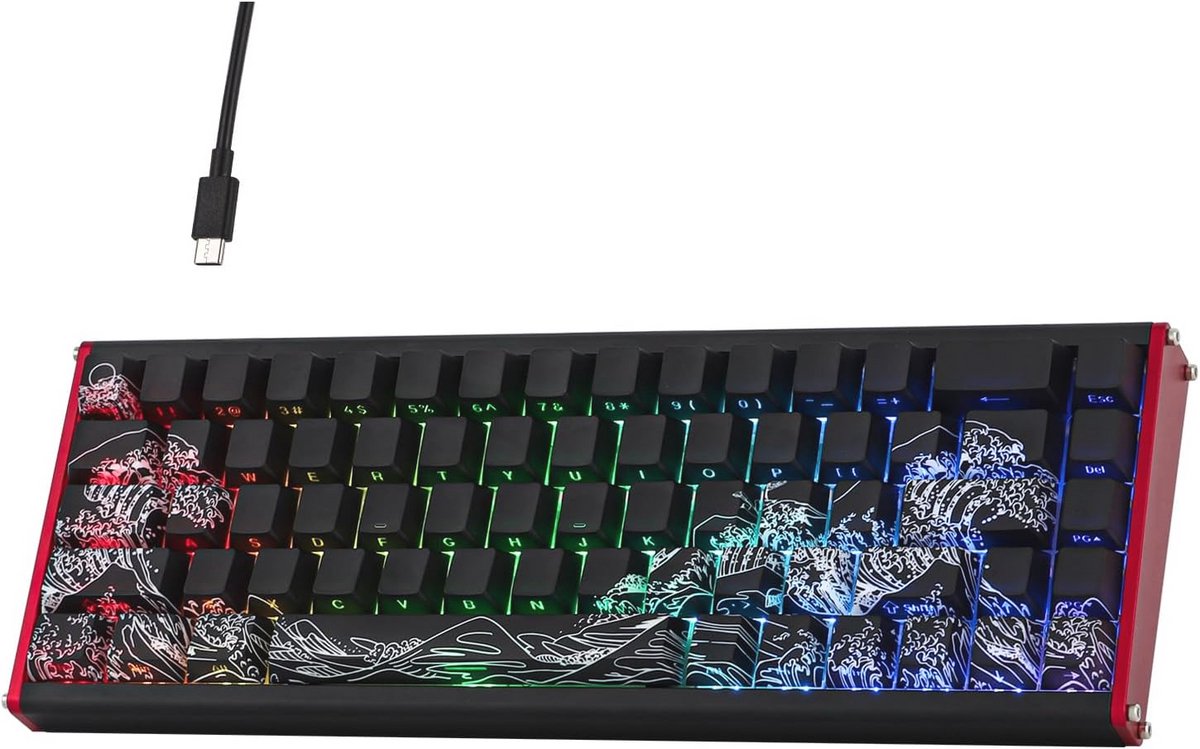 Gaming Toetsenbord 68 Toetsen met Magnetische Schakelaar, 8K Polling Rate en RGB Verlichting