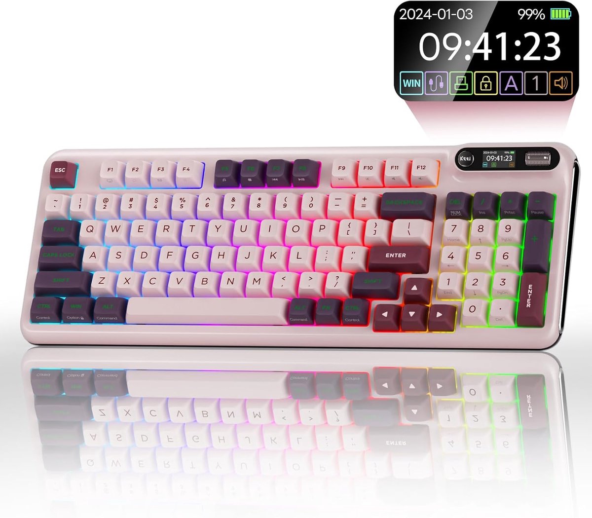 KZZI Z98 - Toetsenbord - Nezuko Purple - Rainbow Switch