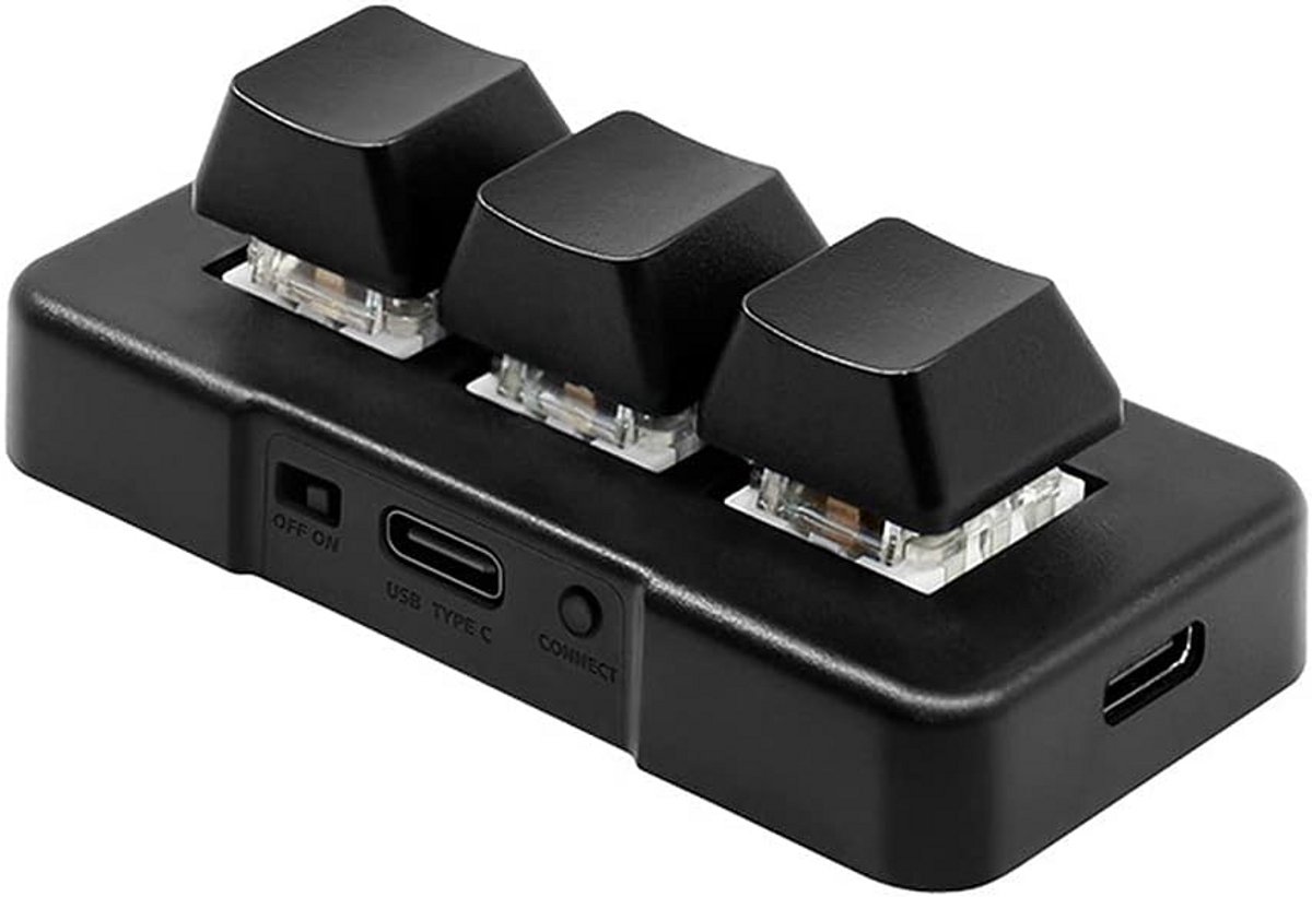 Draadloos Mini Mechanisch Toetsenbord met Drie Modi en Blauwe Switches