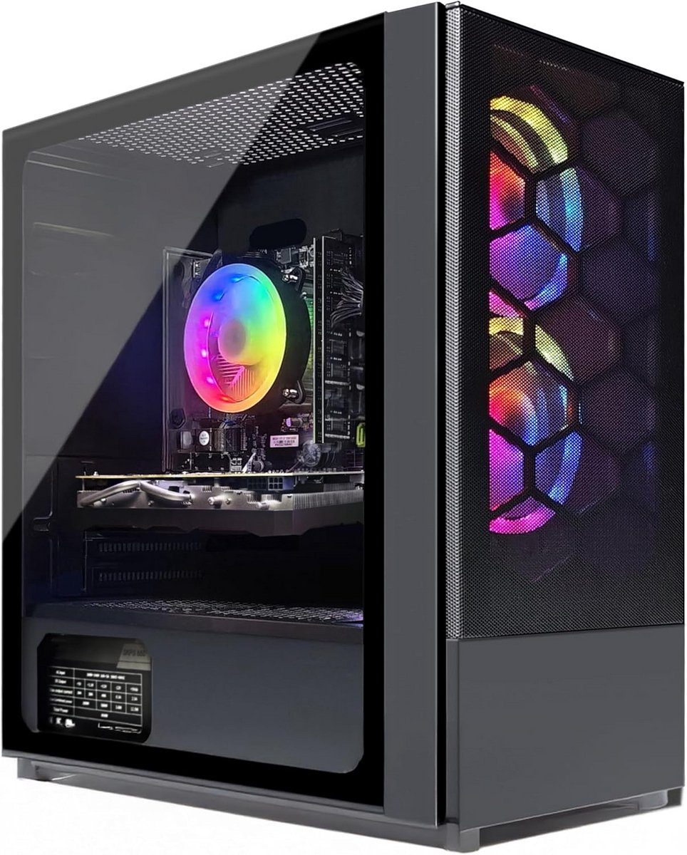 Krachtige Gaming Desktop PC met Radeon RX 580, i5-9400F en 16GB RAM