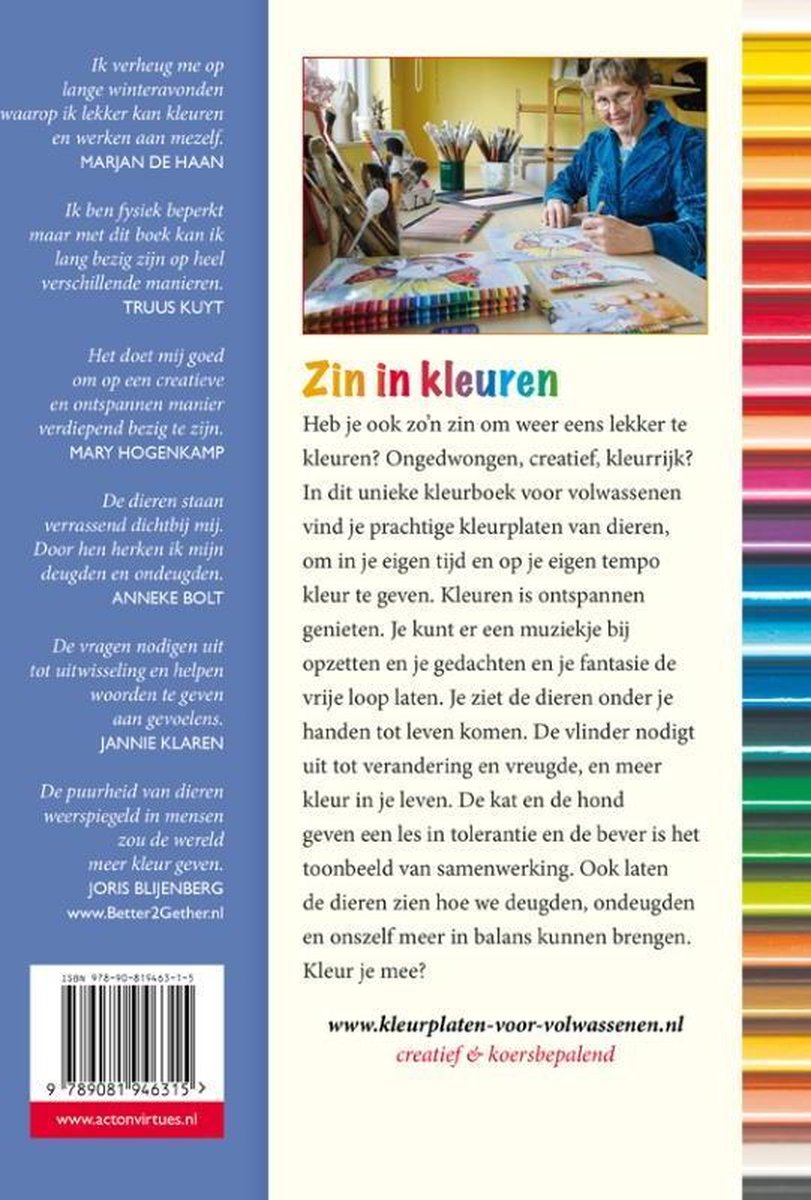 Zin in kleuren 1 - Het mooiste kleurboek voor volwassenen met prikkelende vragen