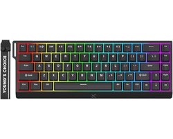 Mechanisch Gaming Toetsenbord - 60% Bedraad - RGB HotSwap - 8K Hz Polling Rate - Voor PC en Mac