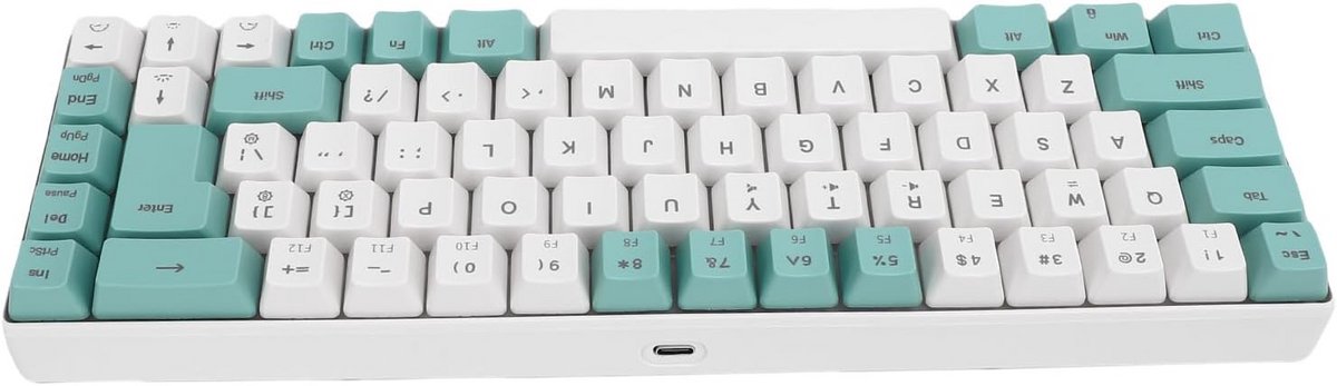 Compact 60% Mechanisch Gaming Toetsenbord met RGB Verlichting - Ergonomisch en Bekabeld