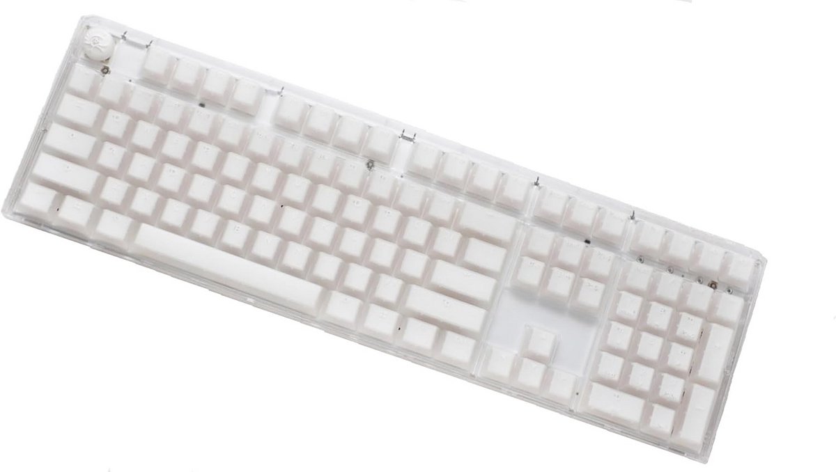 Mechanisch Gaming Toetsenbord Wit, RGB LED, Stille Rode Switches (US Layout)