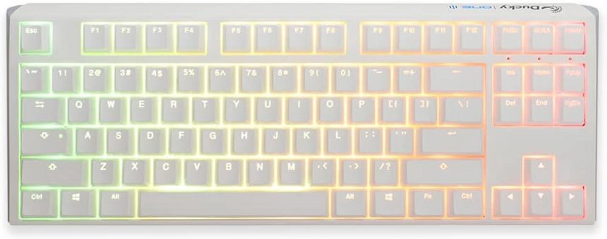 Tenkeyless Mechanisch Gaming Toetsenbord met Brown Switches, Wit