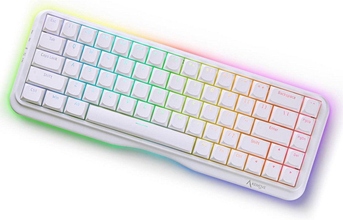 60% Draadloos Mechanisch Toetsenbord met RGB Achtergrondverlichting
