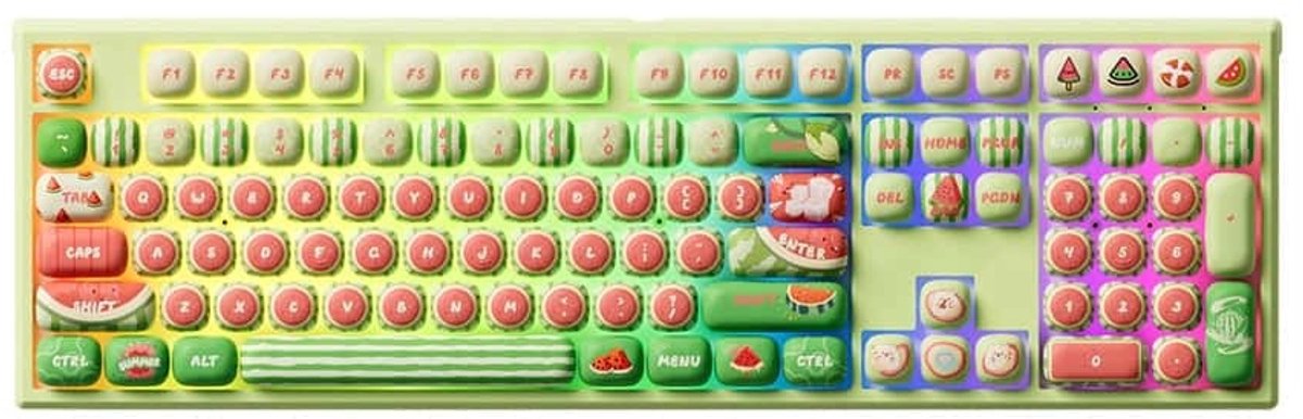 AKKO MONSGEEK MG108B Watermelon - RGB Draadloos Hotswap Mechanisch Gaming Toetsenbord