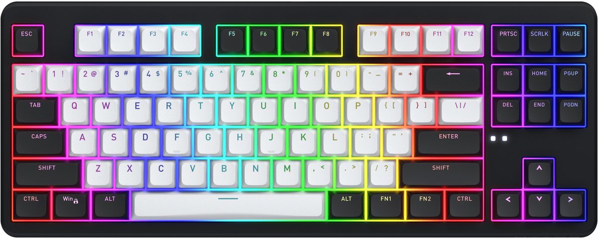 HATOR Rockfall 3 TKL Wireless toetsenbord Gamen USB + RF Wireless + Bluetooth US QWERTY Zwart