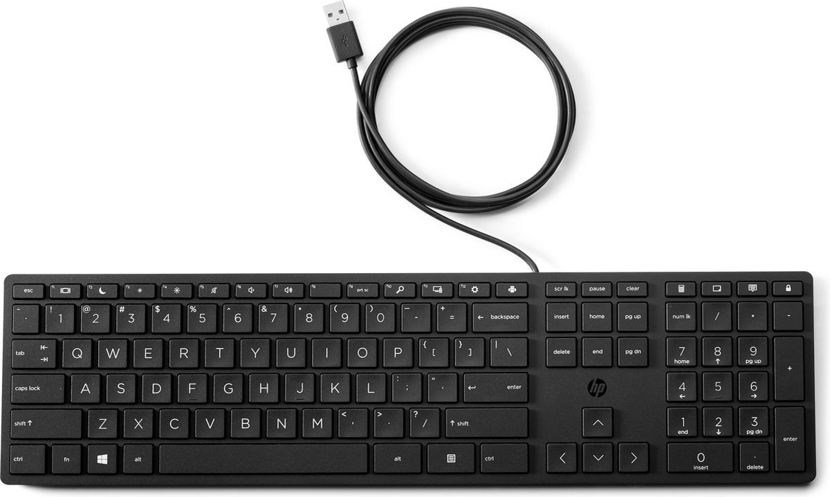 HP Slimline L96909-L31 – Toetsenbord – Bedraad – QWERTY US International – Zwart