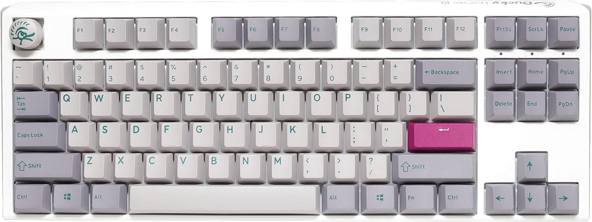 TKL Mechanisch Gaming Toetsenbord Grijs - US Layout met Blauwe Switches en RGB Verlichting