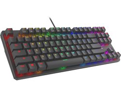 Mechanisch Gaming Toetsenbord 87 Toetsen, RGB LED, Brown Switches