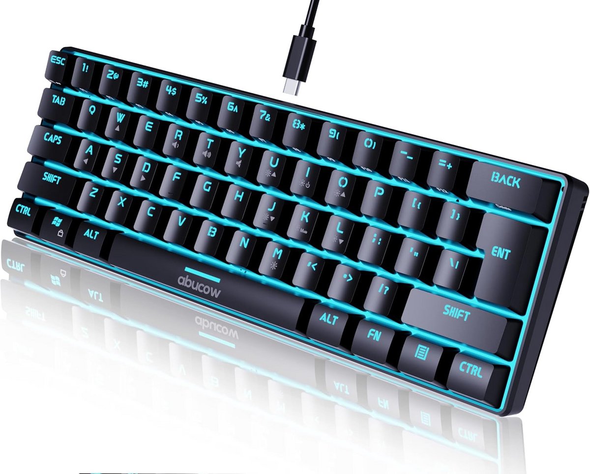 Ultra-Compact 60% Gaming Toetsenbord met RGB Verlichting en Kabel - Anti-Ghosting