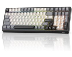 Mechanisch Toetsenbord F99 - RGB Verlichting, Draadloos en Bekabeld, Beige Schakelaars