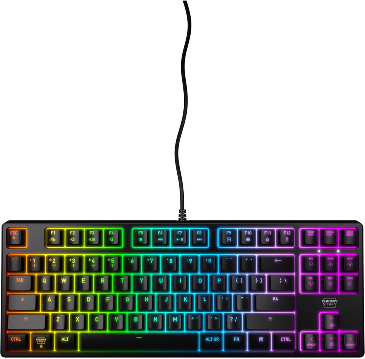 Cherry K4V2 TKL toetsenbord Gamen USB QWERTY Amerikaans Engels Zwart