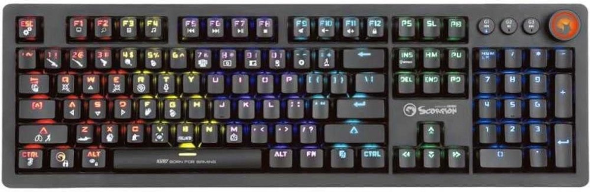 Mechanisch Gaming Toetsenbord met Blauwe Switches en RGB Verlichting | USB Bedraad
