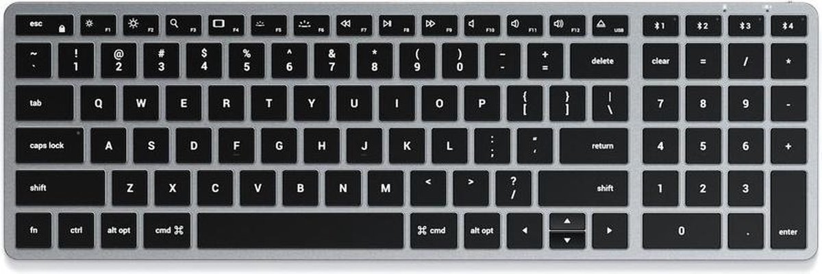 Satechi Slim X2 - Draadloos Bluetooth Toetsenbord - Grijs
