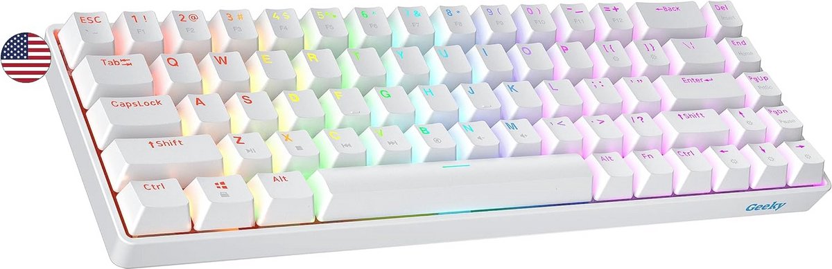 65% Mechanisch Gaming Toetsenbord met Multi Color RGB LED Verlichting - PC/Mac