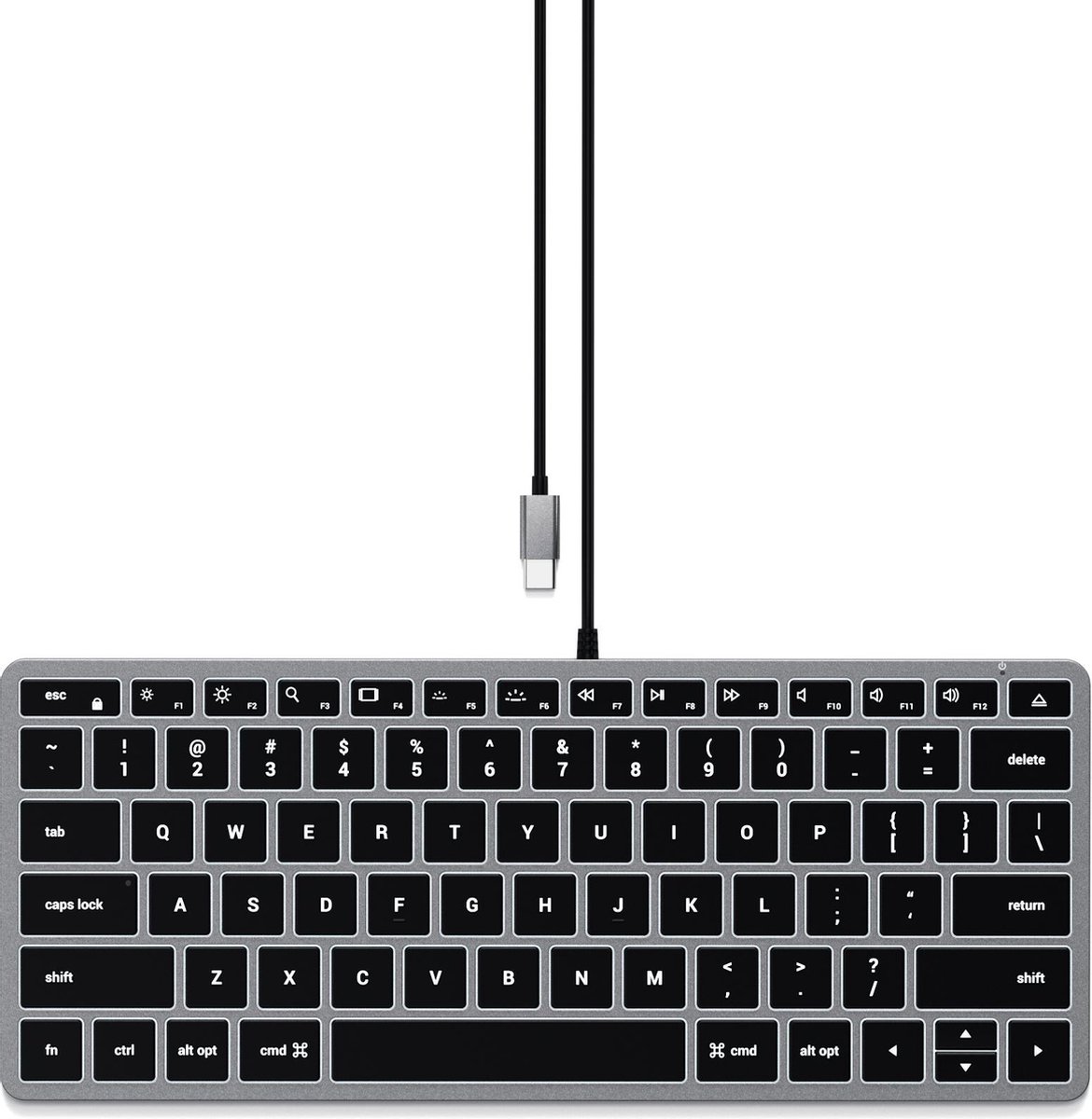 Satechi Slim W1 USB-C Wired Toetsenbord - QWERTY - Grijs