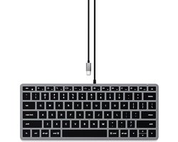 Satechi Slim W1 USB-C Wired Toetsenbord - QWERTY - Grijs