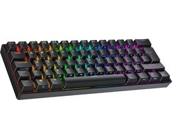 60% Mechanisch Gaming Toetsenbord Hot-Swappable Optisch, 62 Toetsen RGB, ISO UK QWERTY