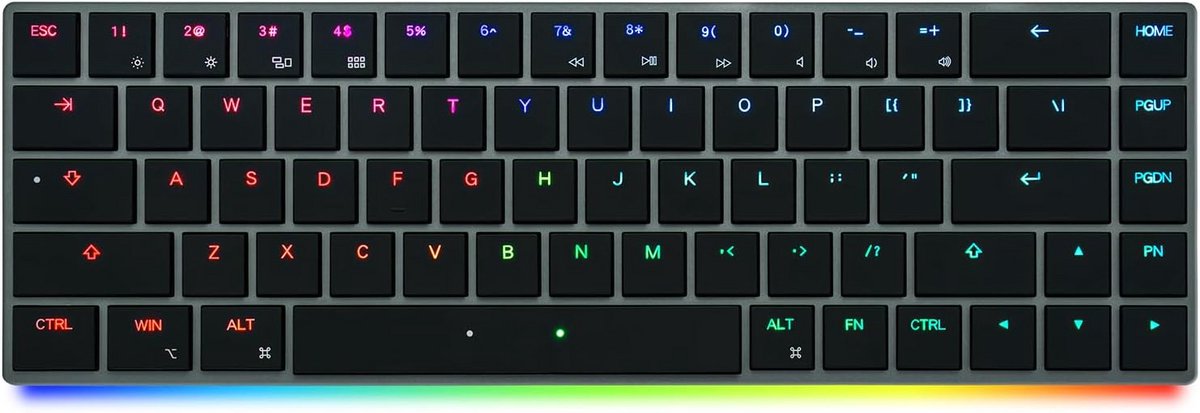 Mechanisch Toetsenbord 65% Layout Compact met Cherry MX ULP Schakelaars en RGB Verlichting