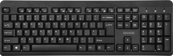 Qware Office - Draadloos Toetsenbord - 2.4ghz - USB - Swindon - Zwart - Qwerty