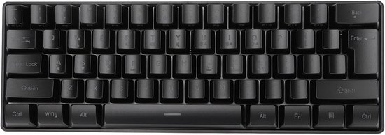Compact Mechanisch Gaming Toetsenbord 61 Toetsen Bedraad met Instelbare RGB Achtergrondverlichting