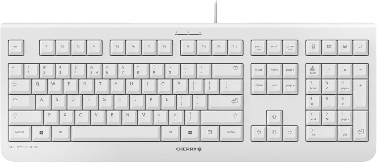 Bedraad USB Toetsenbord Spaans QWERTY Layout Stille Toetsaanslag Plat Ontwerp Wit/Grijs