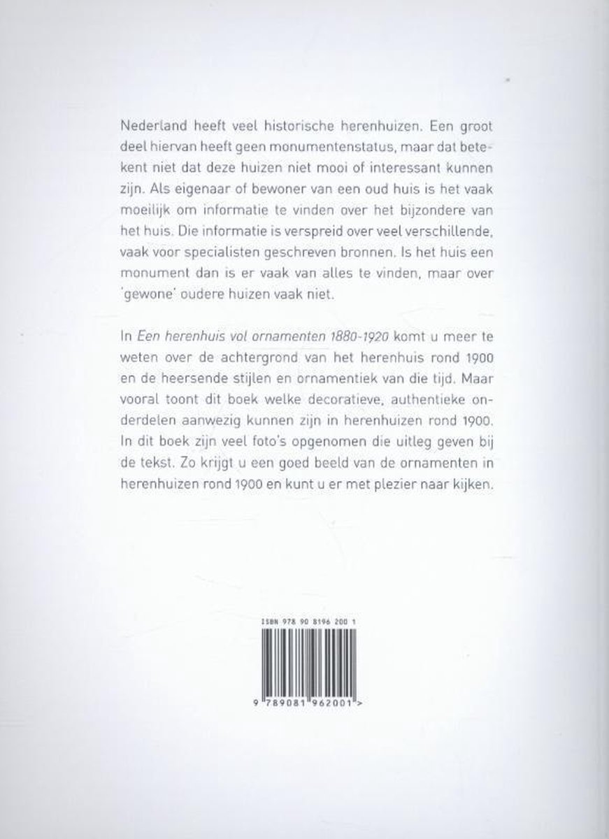 projectgroep het historisch herenhuis Een herenhuis vol ornamenten