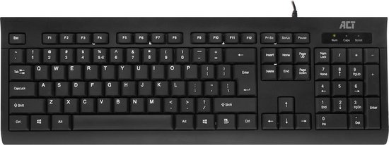 ACT Business Toetsenbord Bedraad USB | QWERTY/US layout | Zwart | AC5410