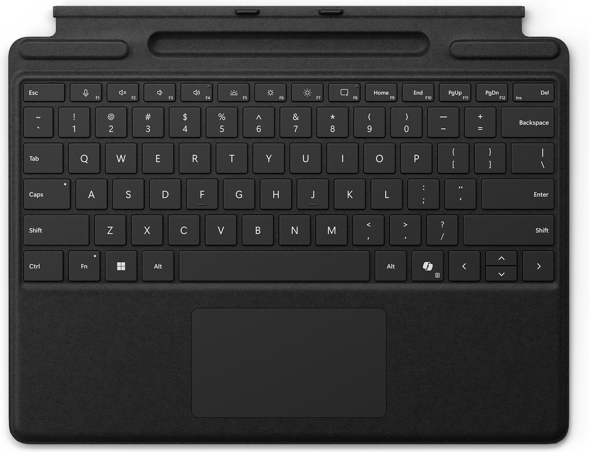 Microsoft Surface Pro KB w/ PenStor QWERTY Nederlands, Pools Microsoft Cover port - Zwart