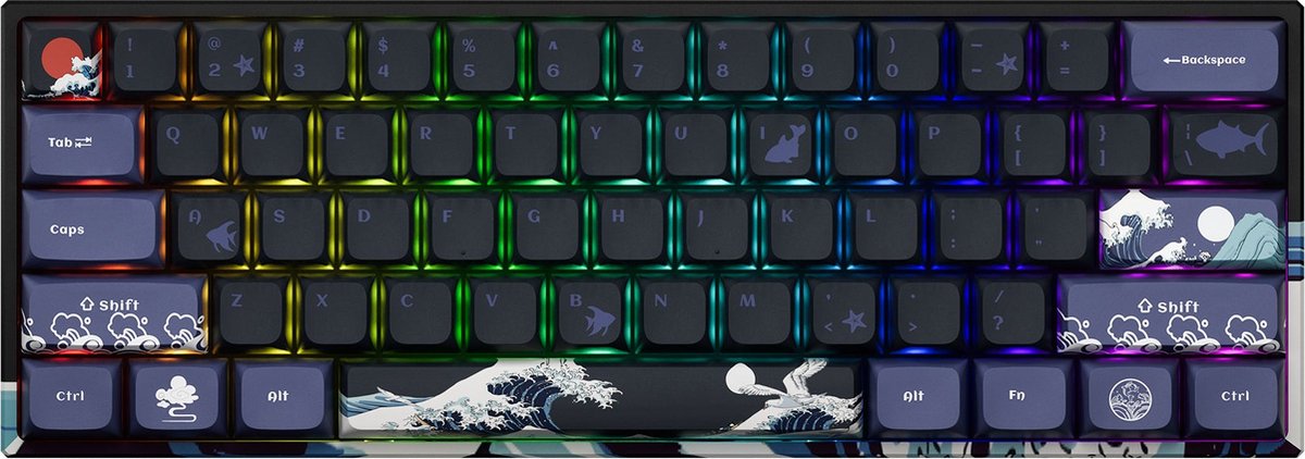 GG M61 Kanagawa - Mechanisch Gaming Toetsenbord - Draadloos - RGB - Gateron Yellow