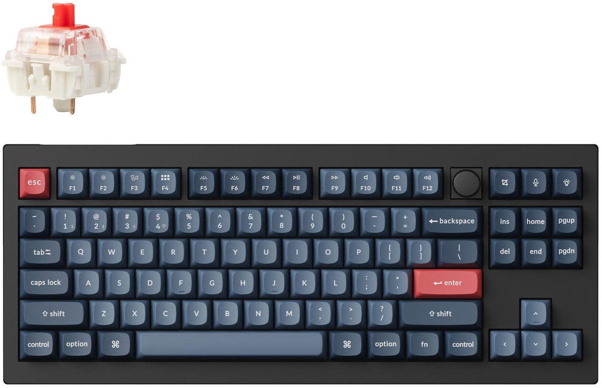 Keychron V3 Max QMK/VIA toetsenbord red switch zwart